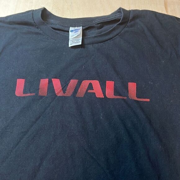 Livall Graphic T Shirt Crew‎ Neck Short Sleeve Black Casual Basic Top - Picture 2 of 7